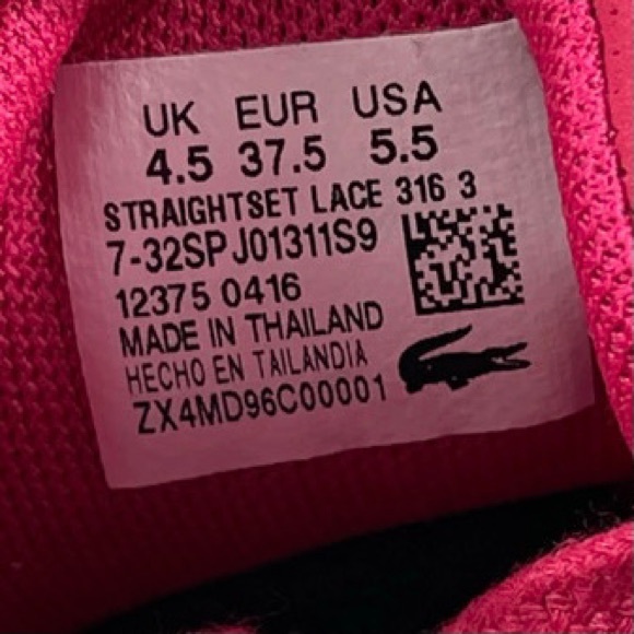 Lacoste Men’s STRAIGHTSET LACE Size 5.5 US - Picture 7 of 8